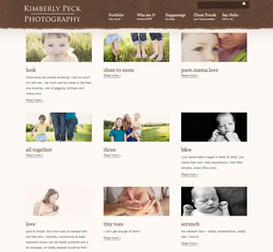 Kimberly Peck Photography Website Portfolio Design Sample