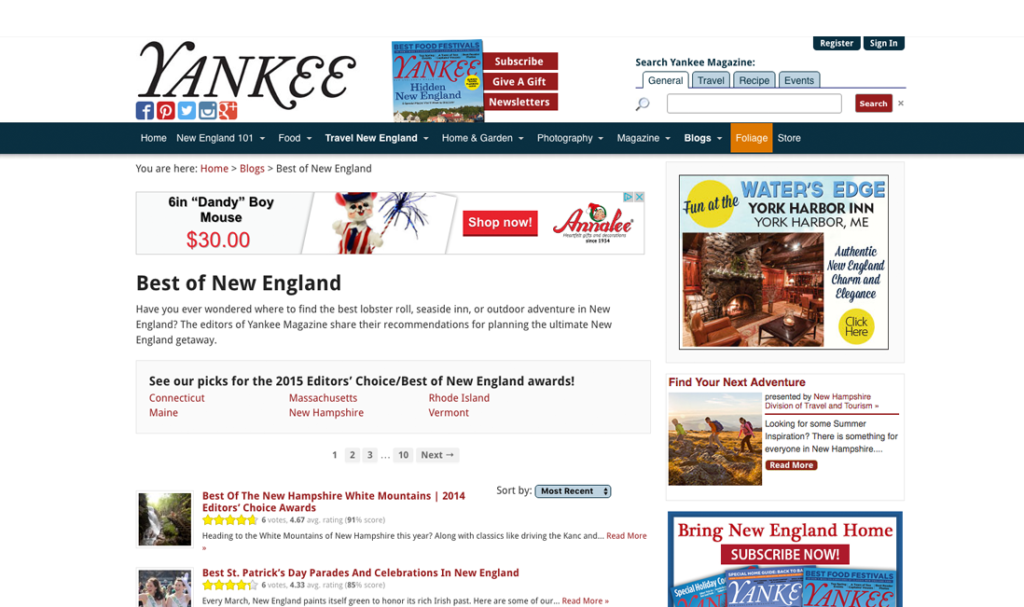 Yankee Magazine Search Results