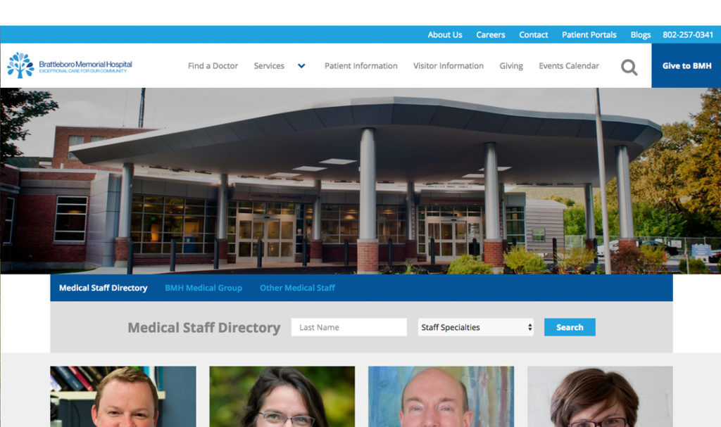 Brattleboro Memorial Hospital new Doctor Search System Design