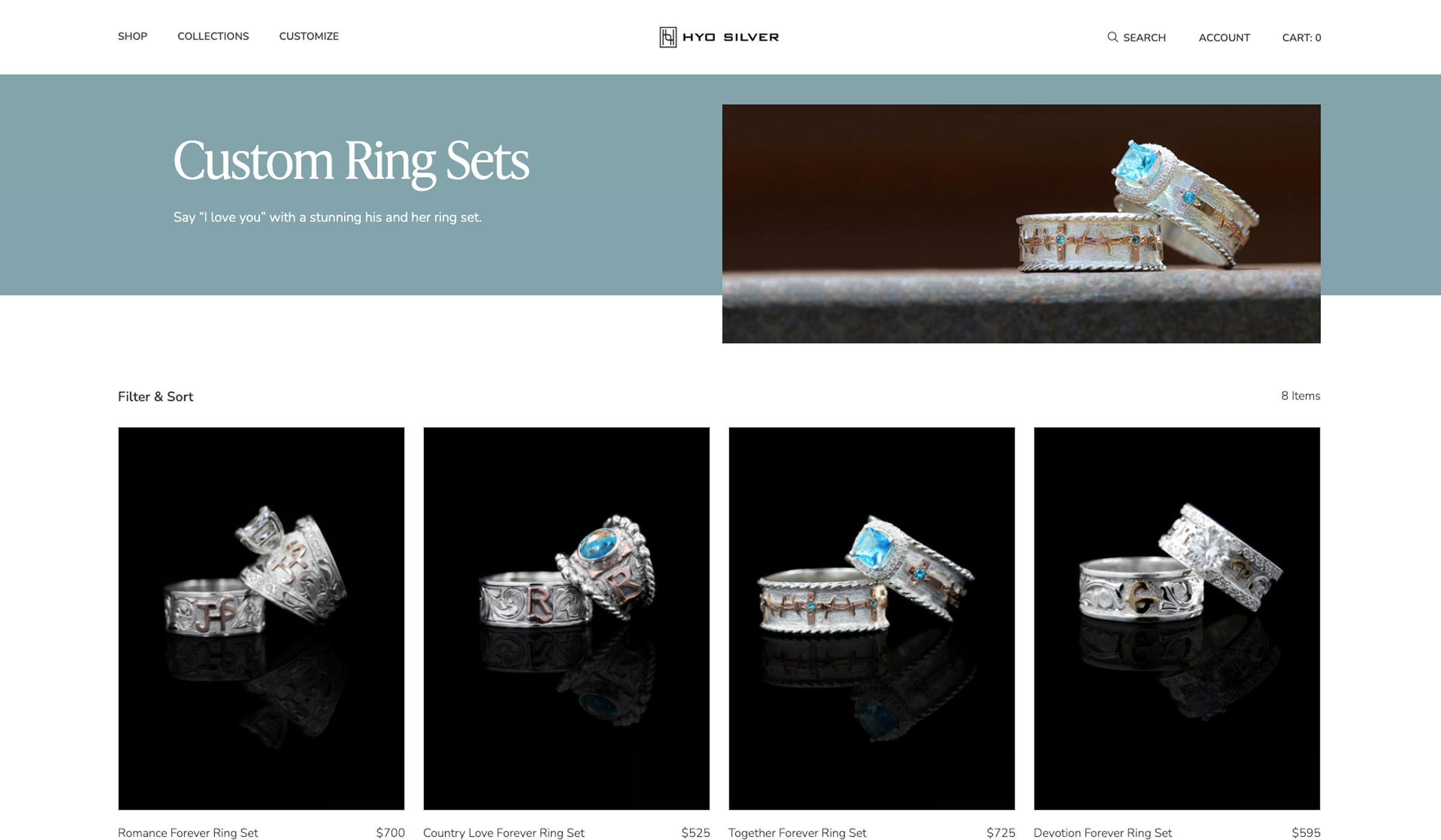 Hyo Silver Custom Ring Sets Desktop Design Sample