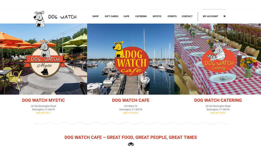 Dog Watch Cafe Homepage Desktop
