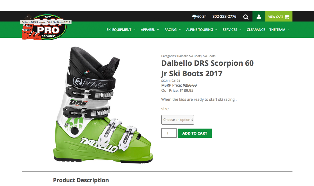 Boot Pro Dalbello DRS Scorpion