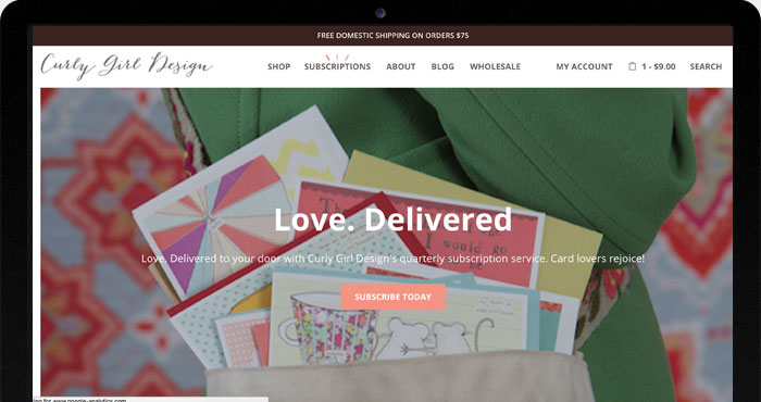 Curly Girl Design Love Delivered Subscription Desktop Sample