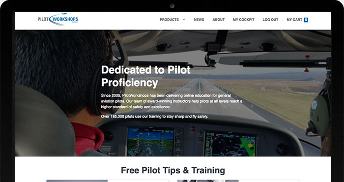 Pilotworkshops Desktop WooCommerce Memberships Website Sample