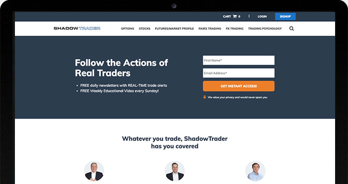 ShadowTrader Desktop WooCommerce Membership Website Sample
