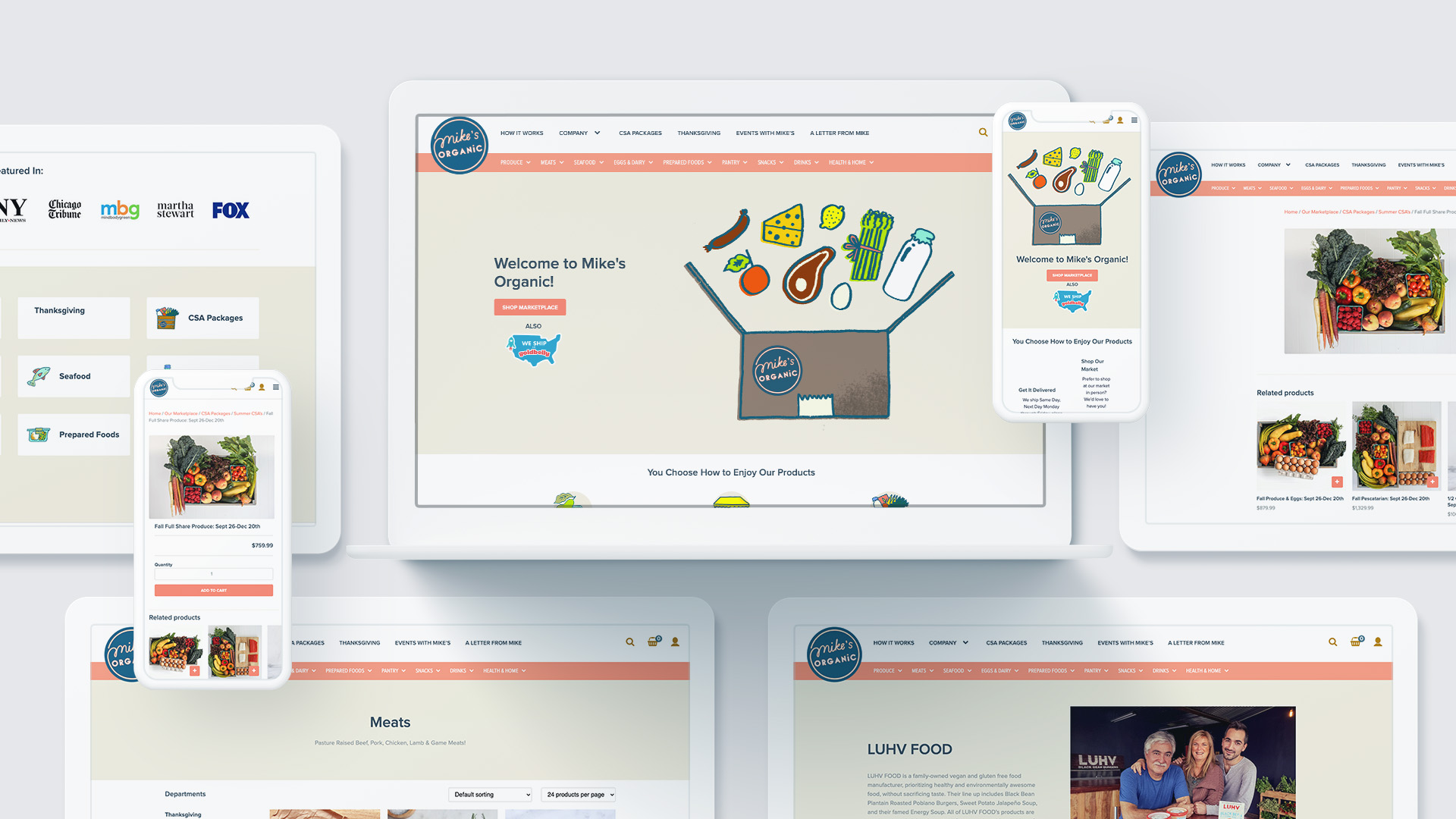 Mikes Organic Delivery WordPress and WooCommerce Website Redesign