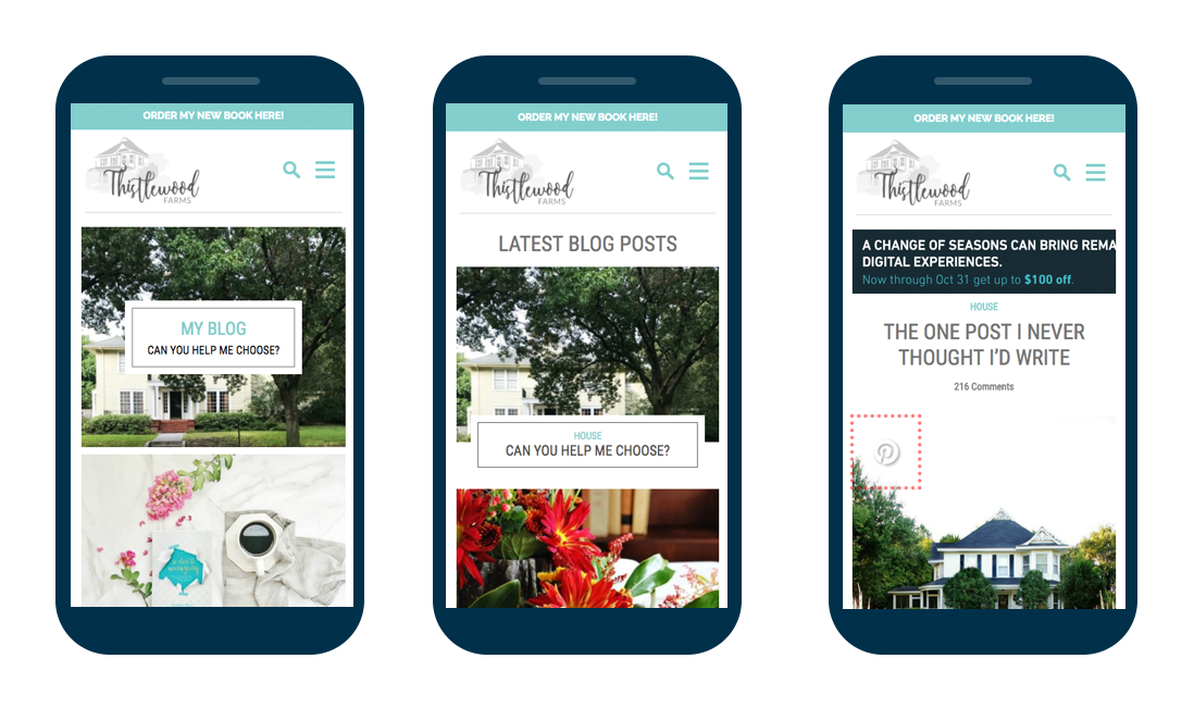 Thistlewood Farms Responsive Mobile Website Samples