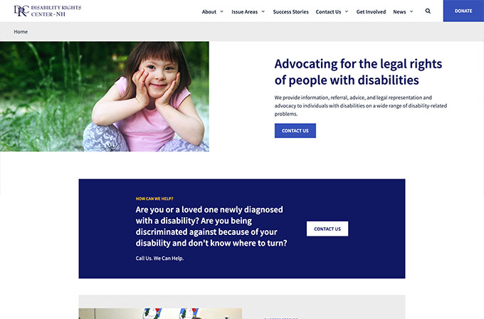 Disability Rights Center of NH WordPress Website
