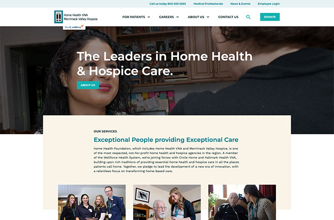 Home Health Foundation Desktop Homepage Sample