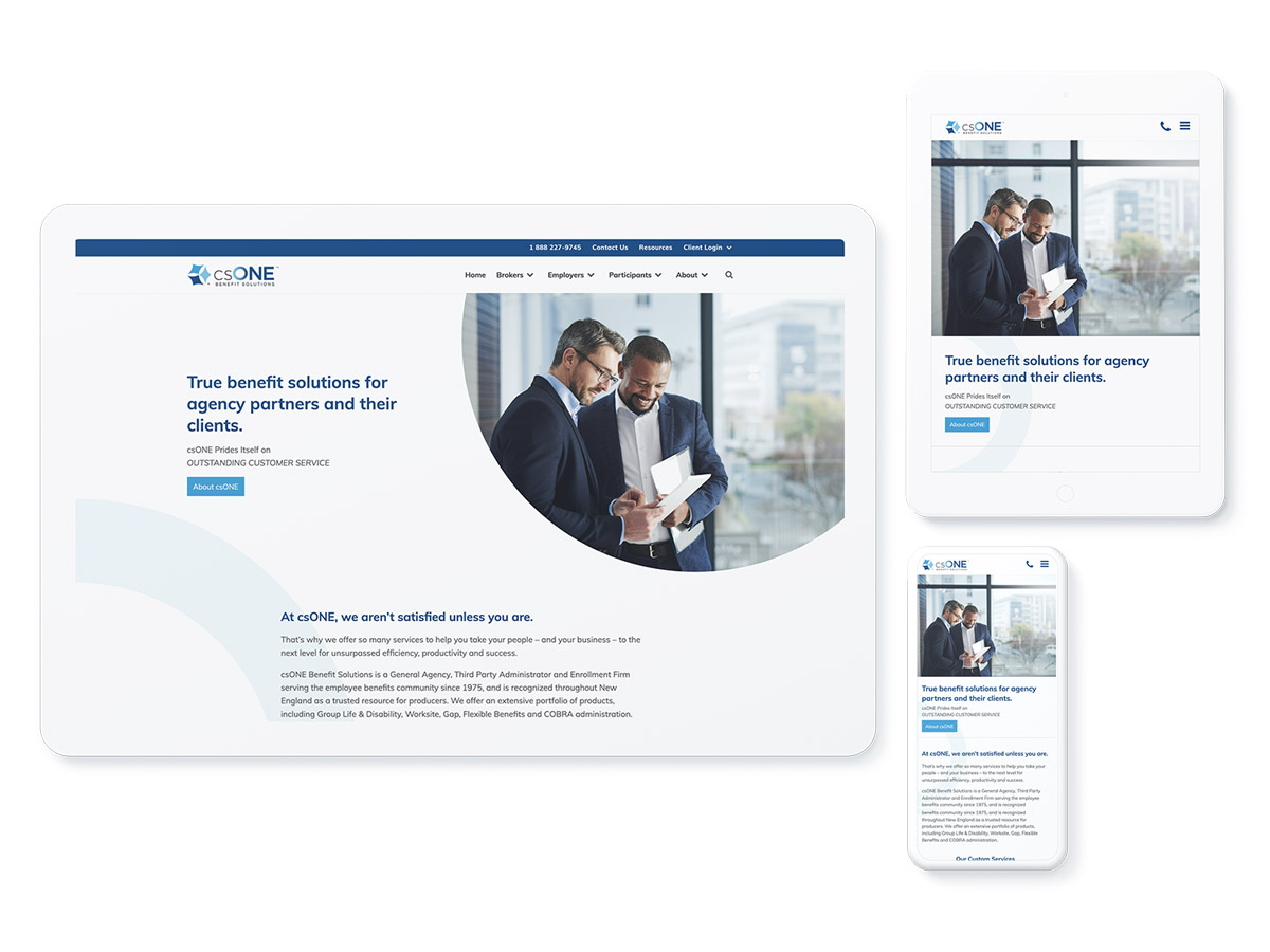 csONE Benefit Solutions WordPress Website