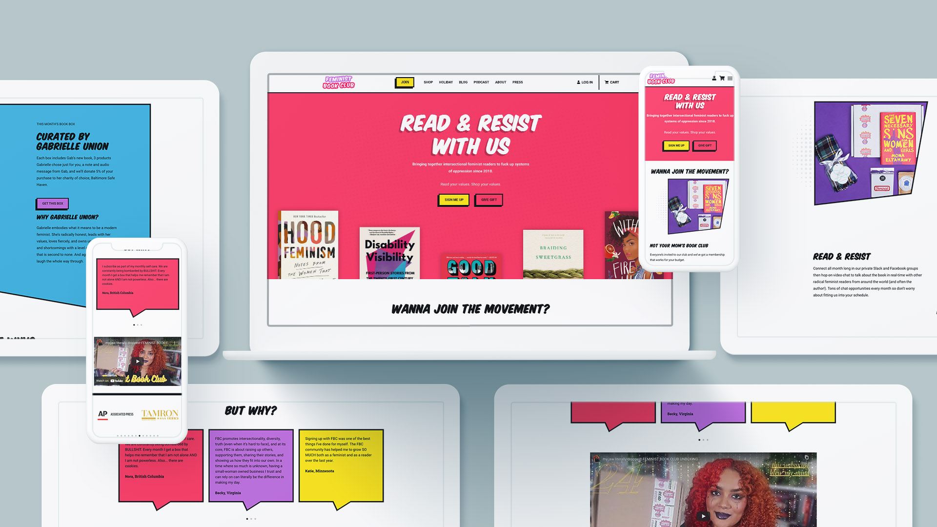 Feminist Book Club WordPress and WooCommerce Website Redesign
