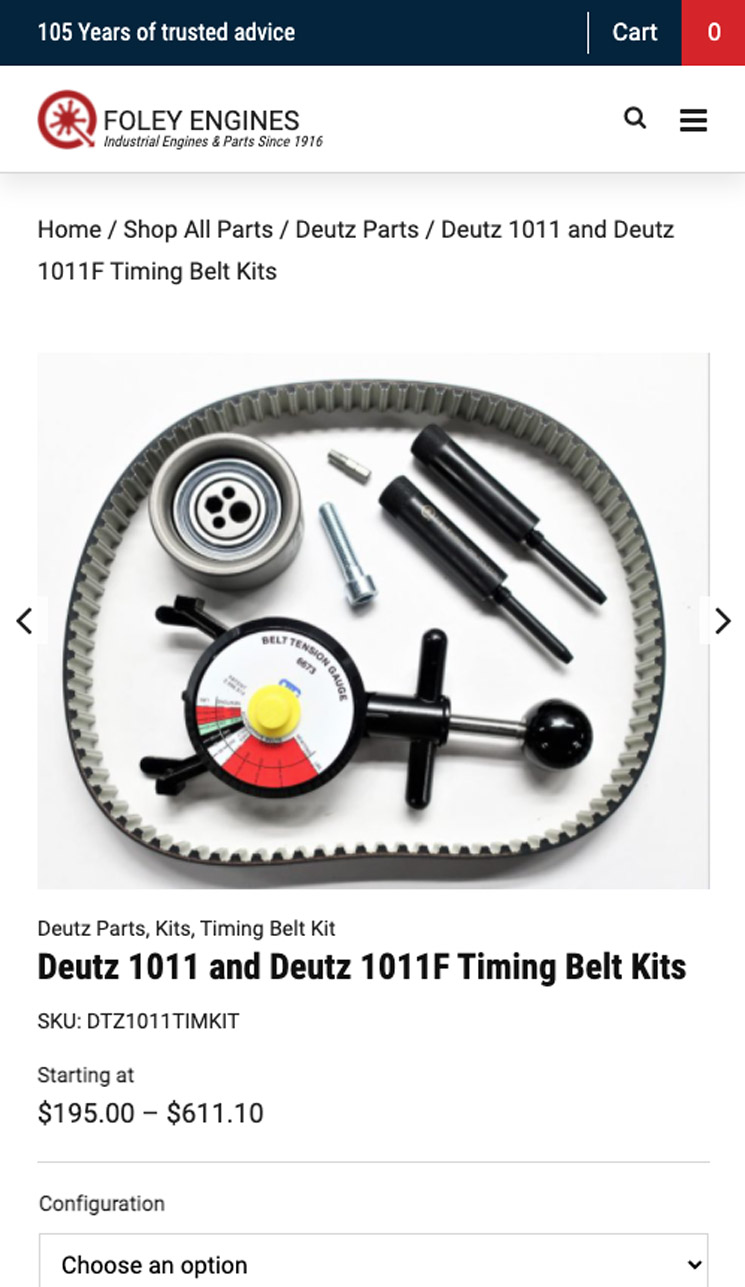 Foley Engines Timing Belt Kit Mobile Design